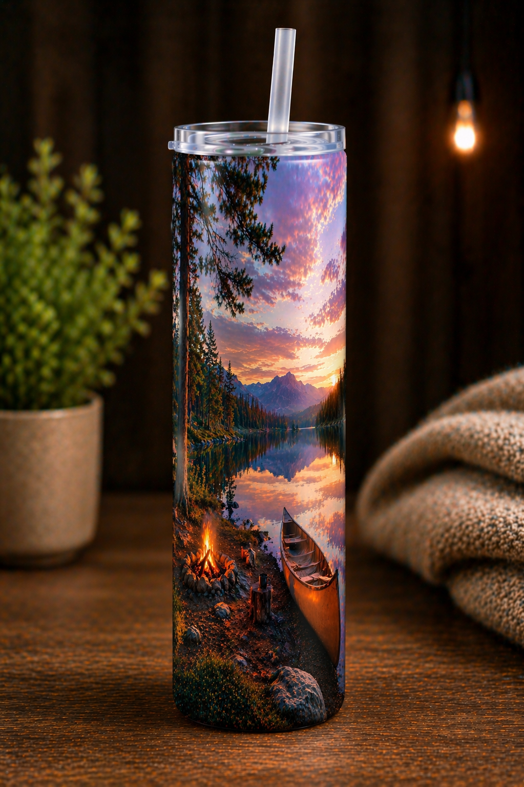 30 oz Skinny Tumbler - Peaceful Paddle Camp