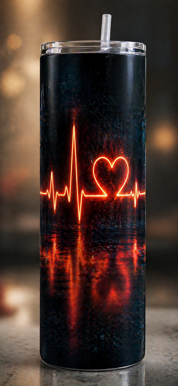 30 oz Skinny Tumbler - Heart in Every Beat