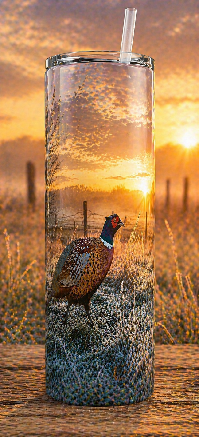 30 oz Skinny Tumbler - Quiet Meadow Pheasant