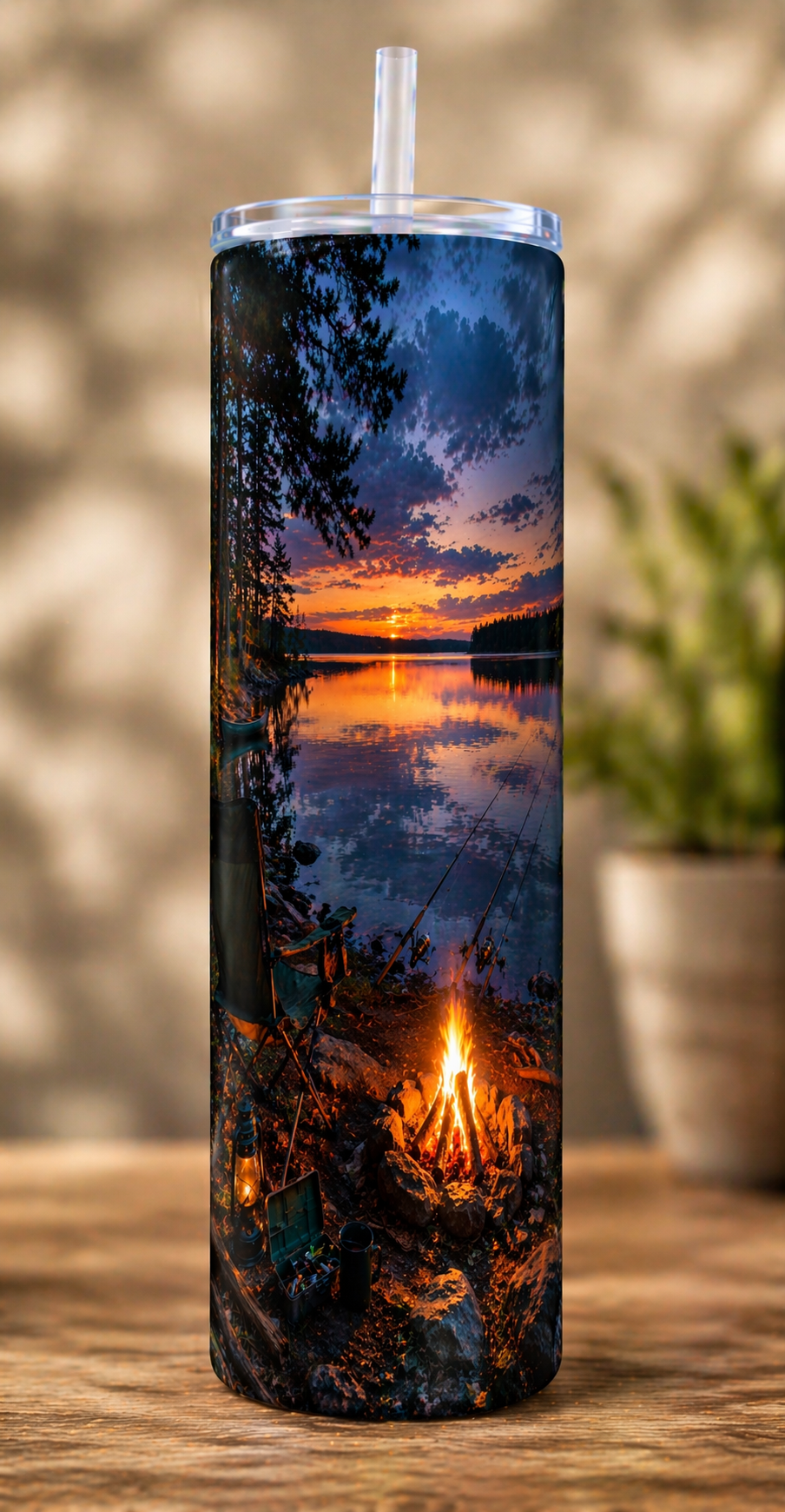 30 oz Skinny Tumbler - Campfire Cast Retreat