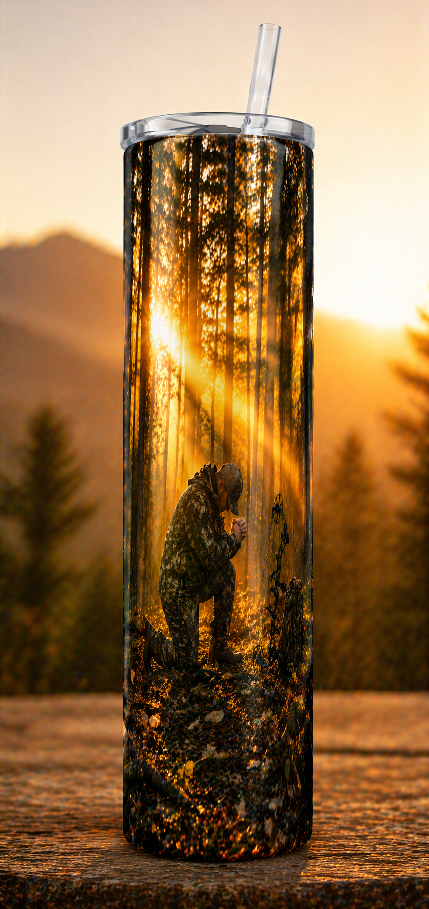 30 oz Skinny Tumbler - Prayer Before the Hunt