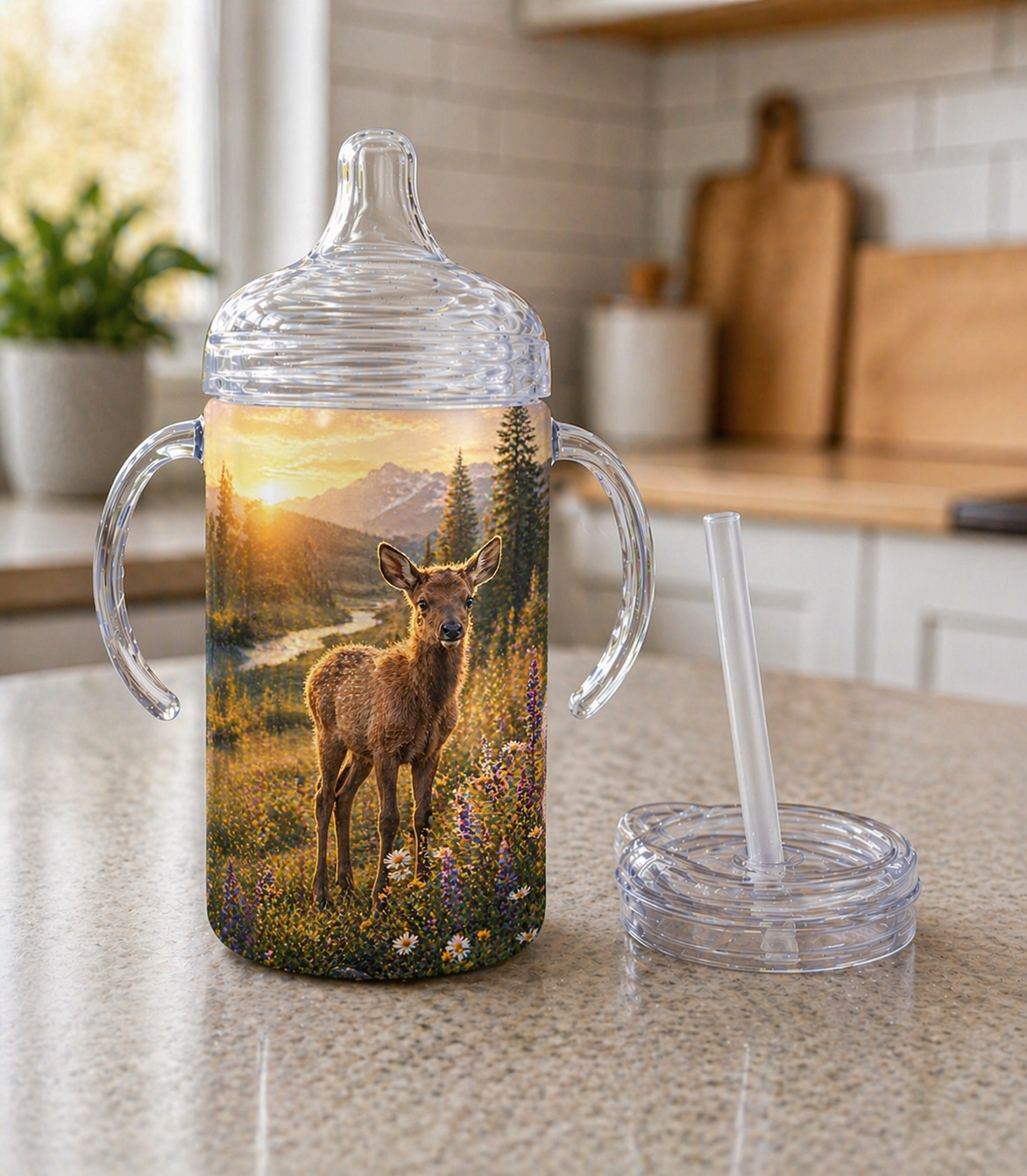 12 oz Kids Sippy Cup - Little Meadow Elk