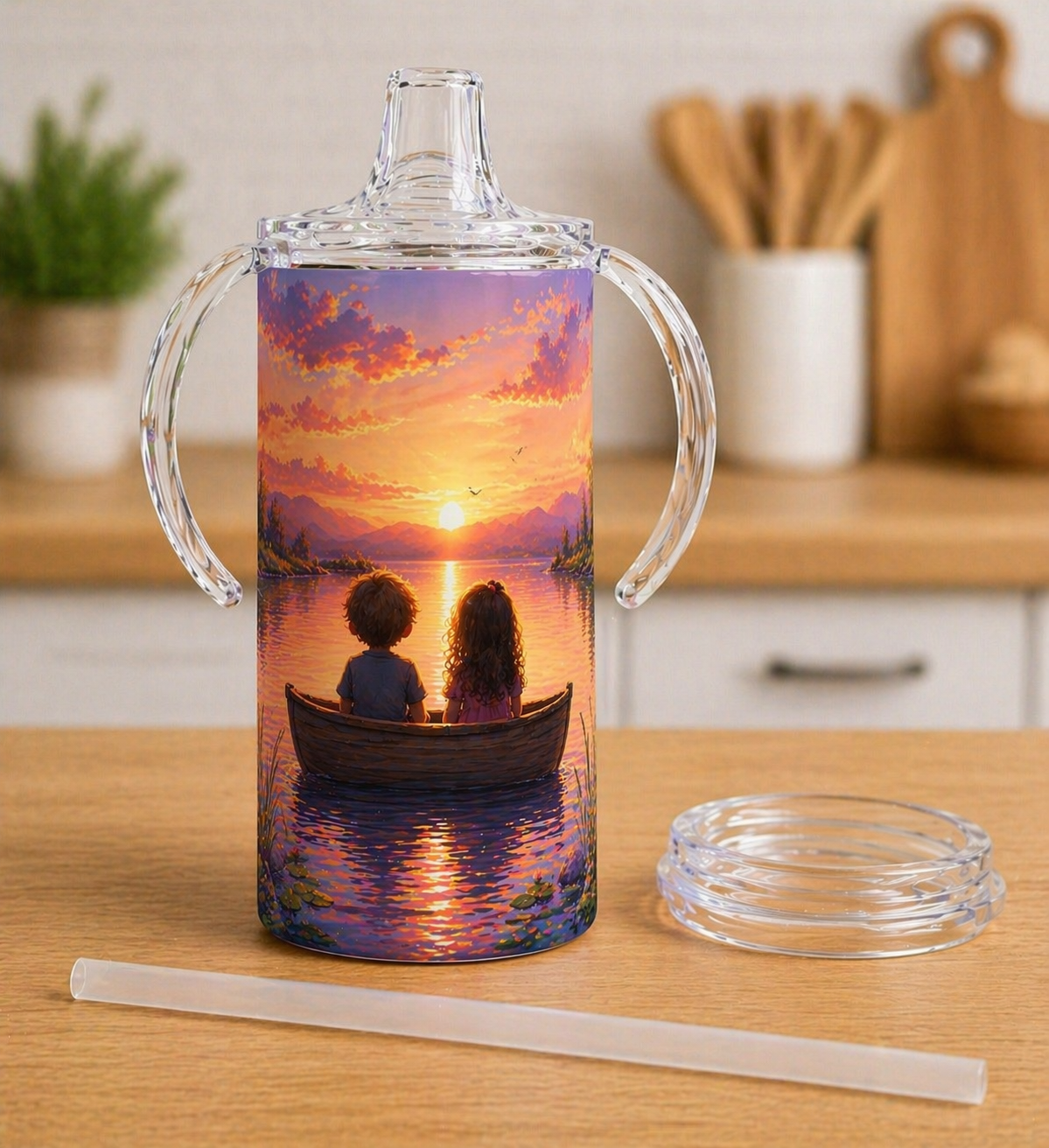 12 oz Sublimation Sippy Cup - Sunset Adventure Kids
