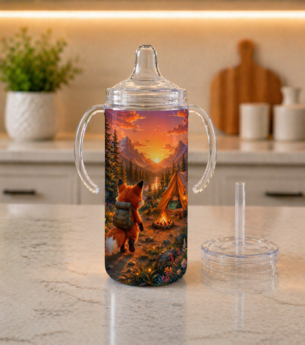 12 oz Sippy Cup - Little Fox Campfire Adventure
