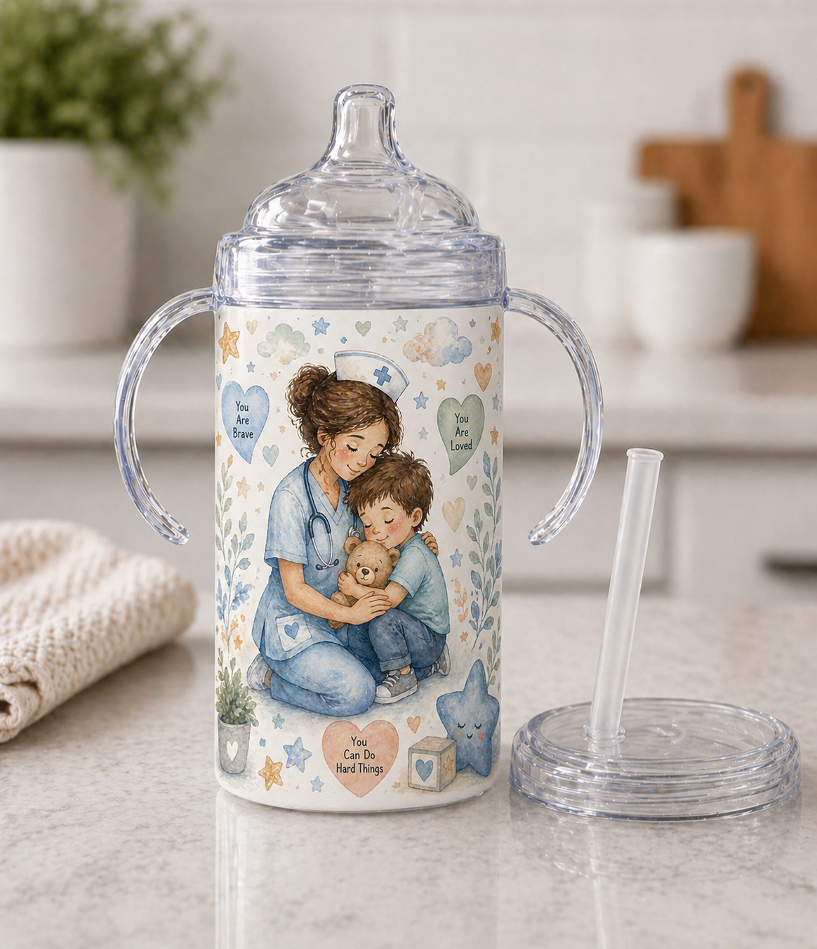 12 oz Sippy Cup - You Are Brave