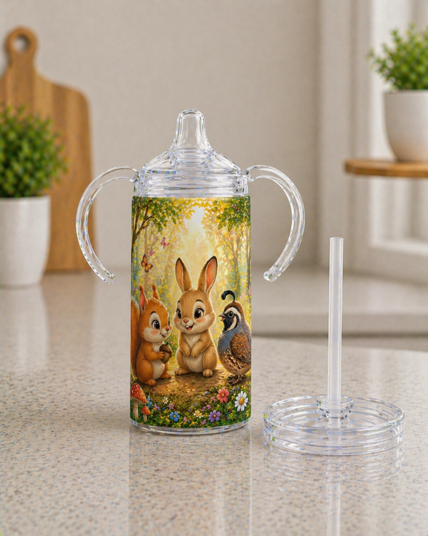 12 oz Sippy Cup - Little Forest Friendship