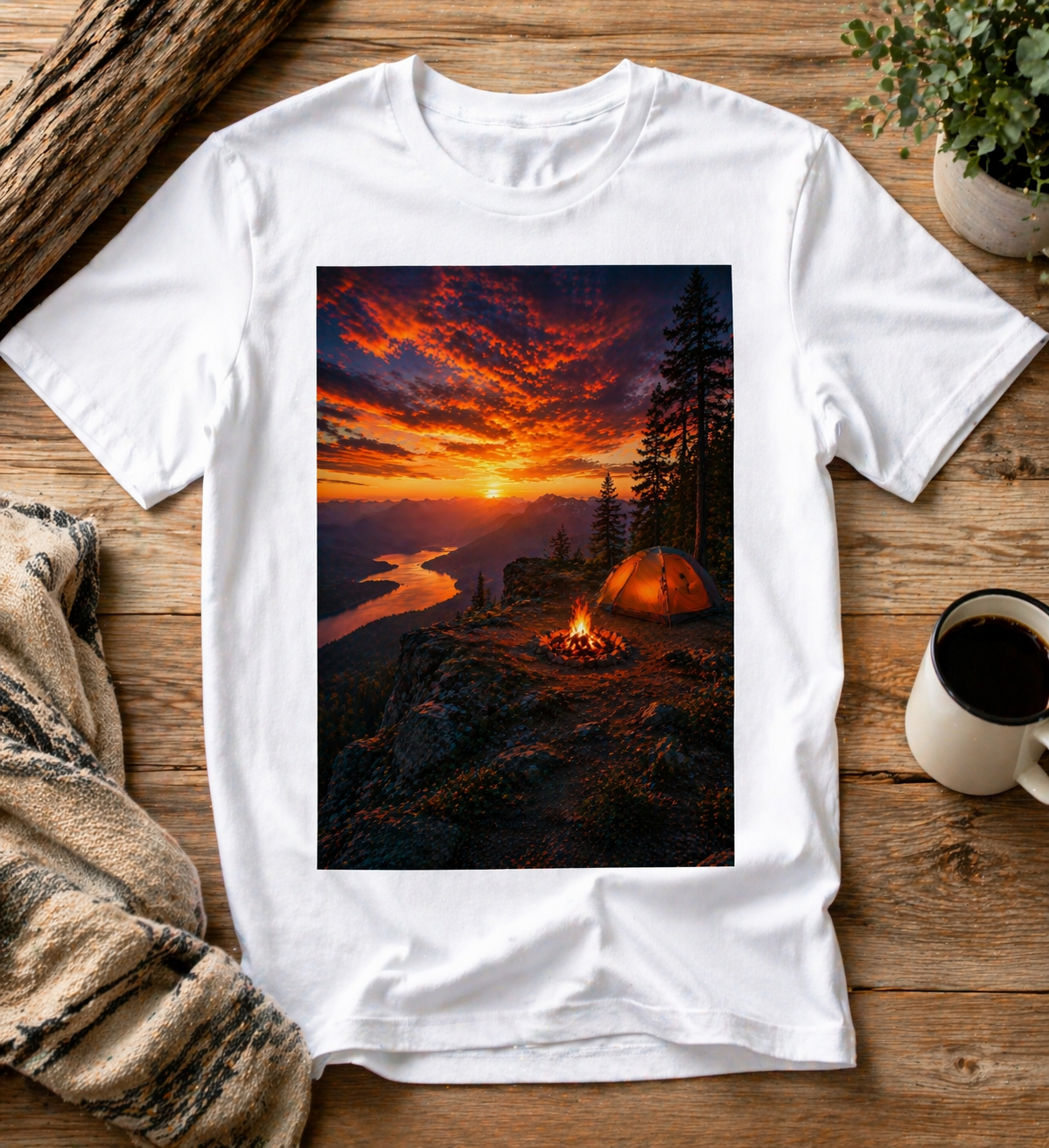 Sublimation T-Shirt - Campfire Above the Valley
