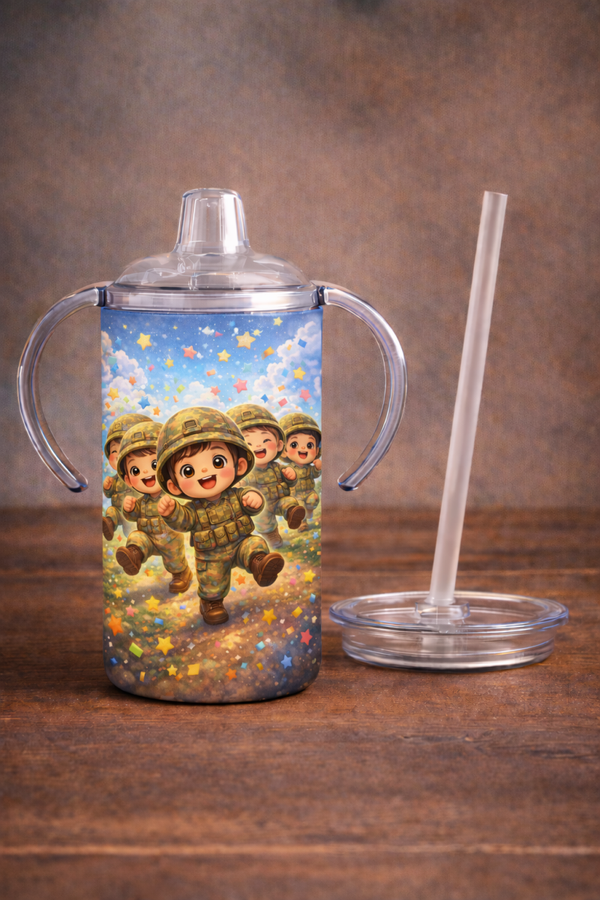 12 oz Sippy Cup - Tiny Troop Parade