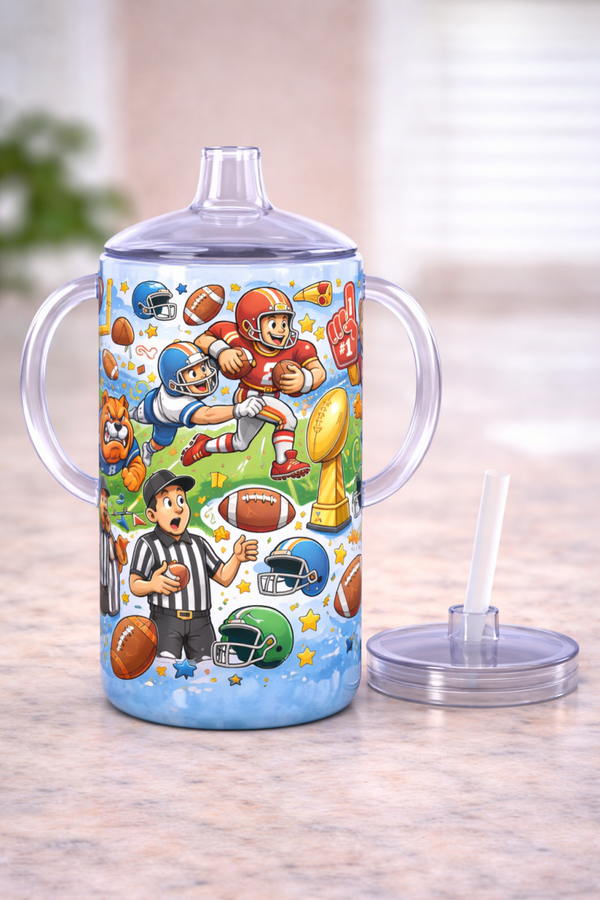 12 oz Sublimation Sippy Cup - Touchdown Celebration Squad