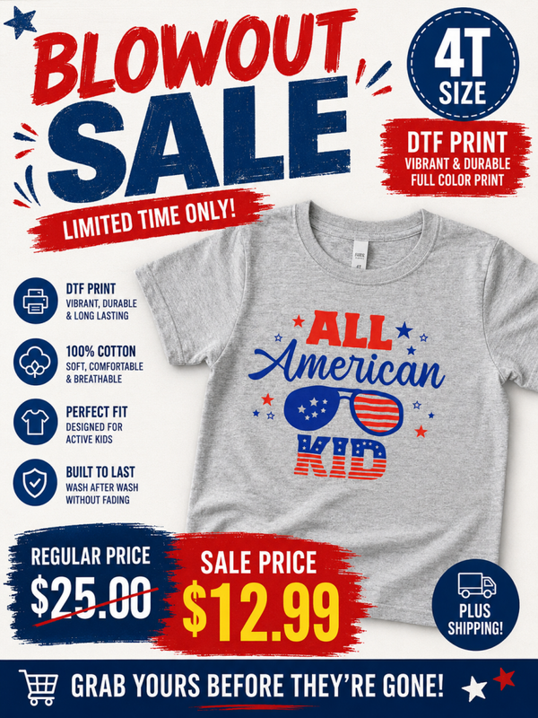 DTF Shirt - All American Kid Tee