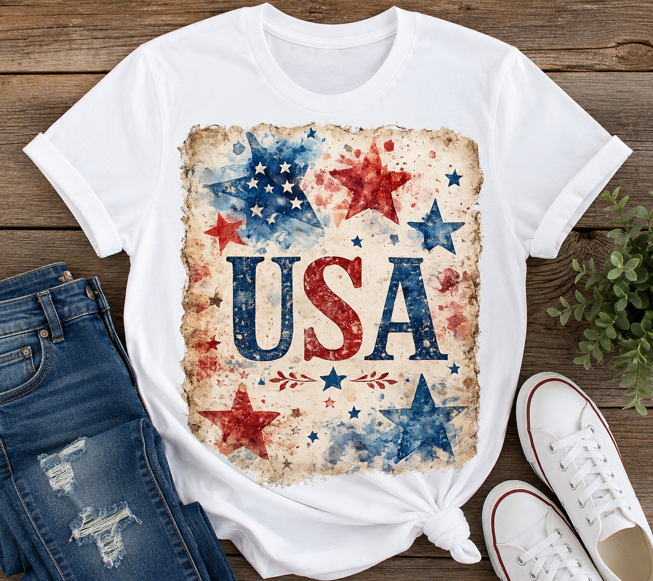 Sublimation T-Shirt - Vintage USA Spirit