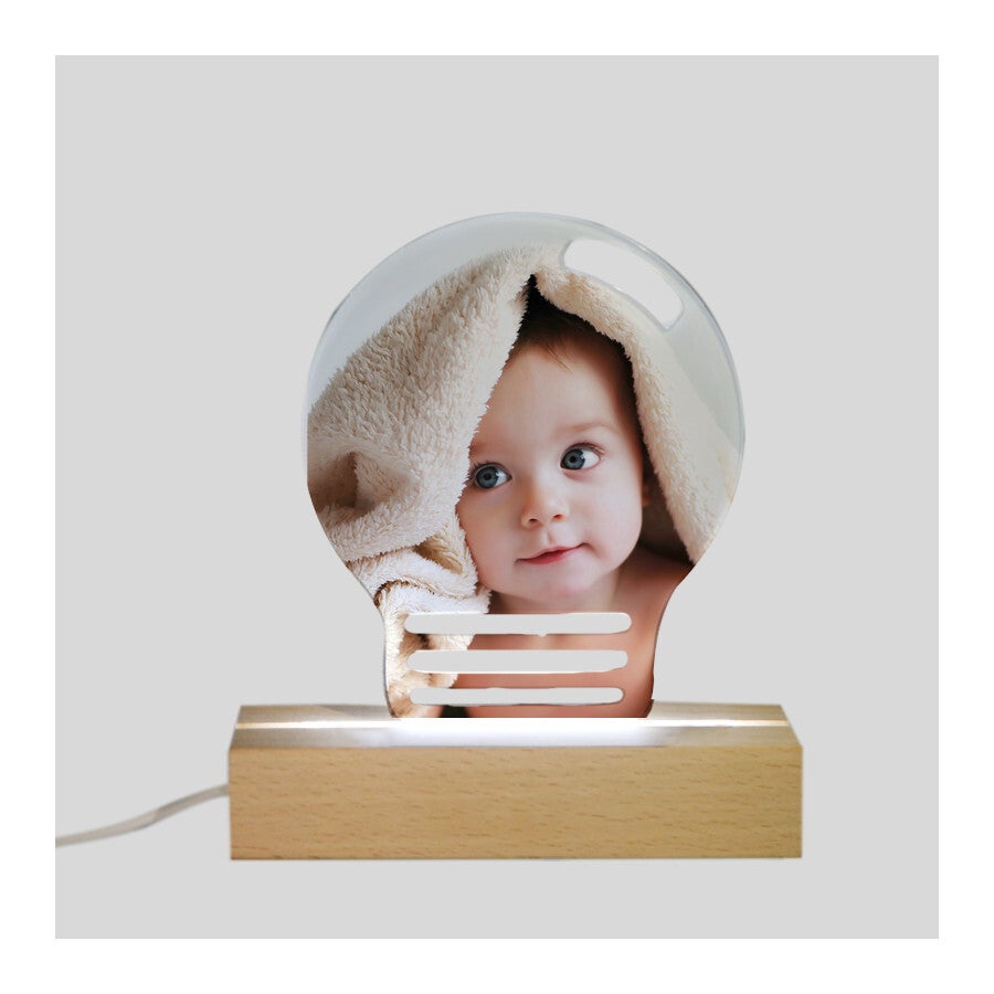 Base LED Multicolor con Plexy Tondo Ø 14 cm.