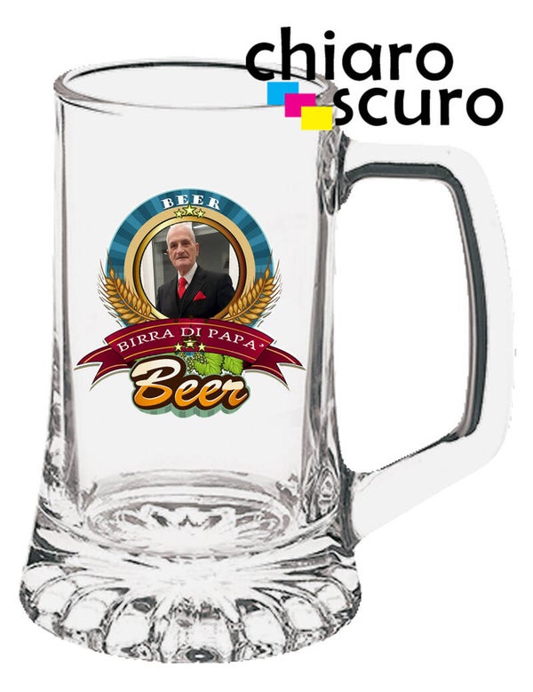 BOCCALE BIRRA CON FOTO PERSONALIZZATA
