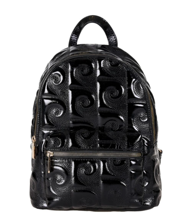 ZAINO CON TASCA FRONTALE VERNICE IN ECOPELLE P.CARDIN