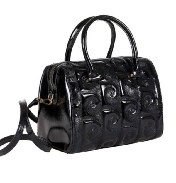 BAULETTO A MANO CON TRACOLLA VERNICE IN ECOPELLE P.CARDIN