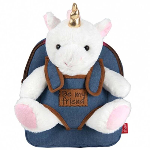Zainetto Con Peluche Unicorno 21 cm Perletti