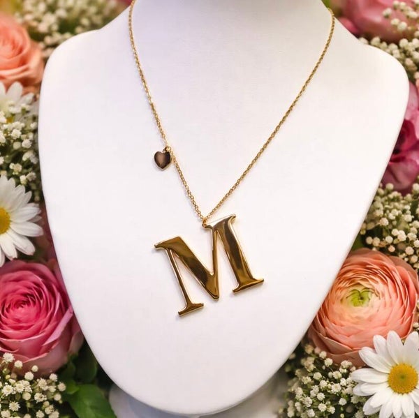Naszyjnik z Dużą Literą „M” i Sercem