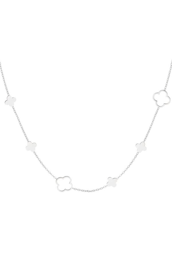 Iris ketting zilver