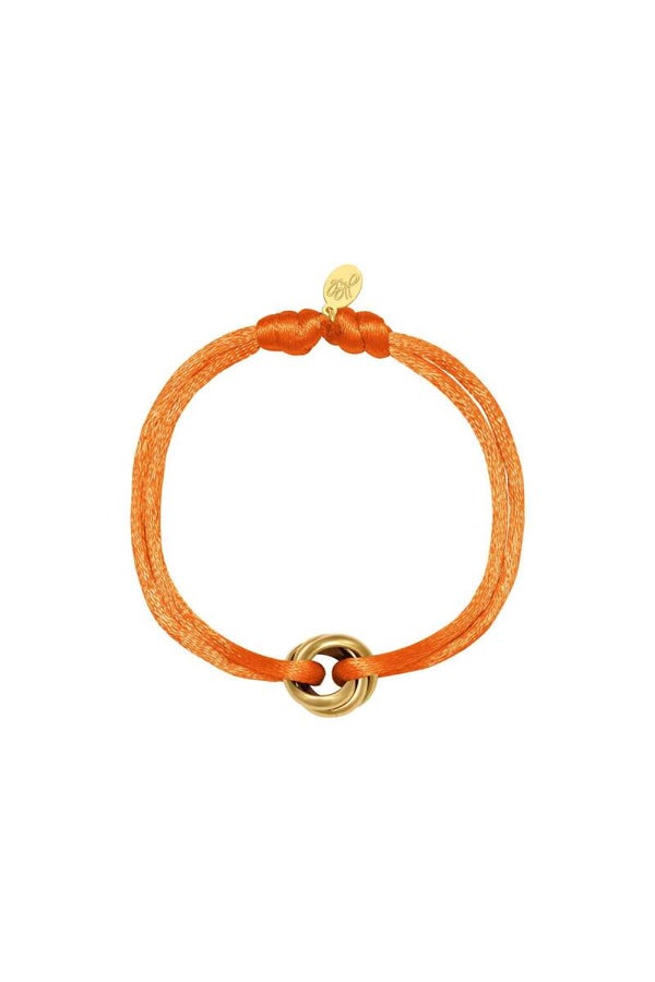 Zoë armband oranje goud