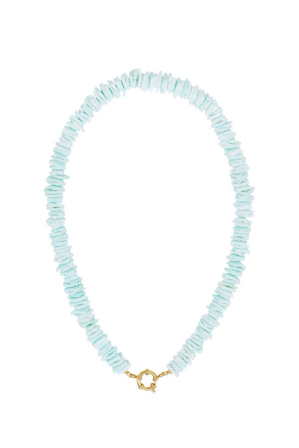 Noa ketting blauw goud