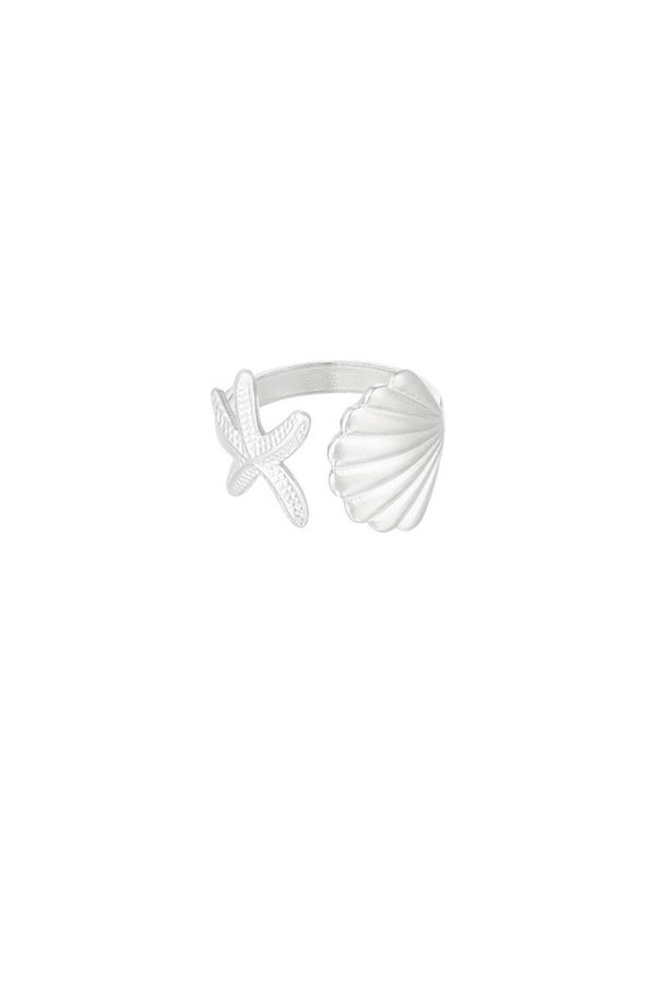 Roos ring zilver