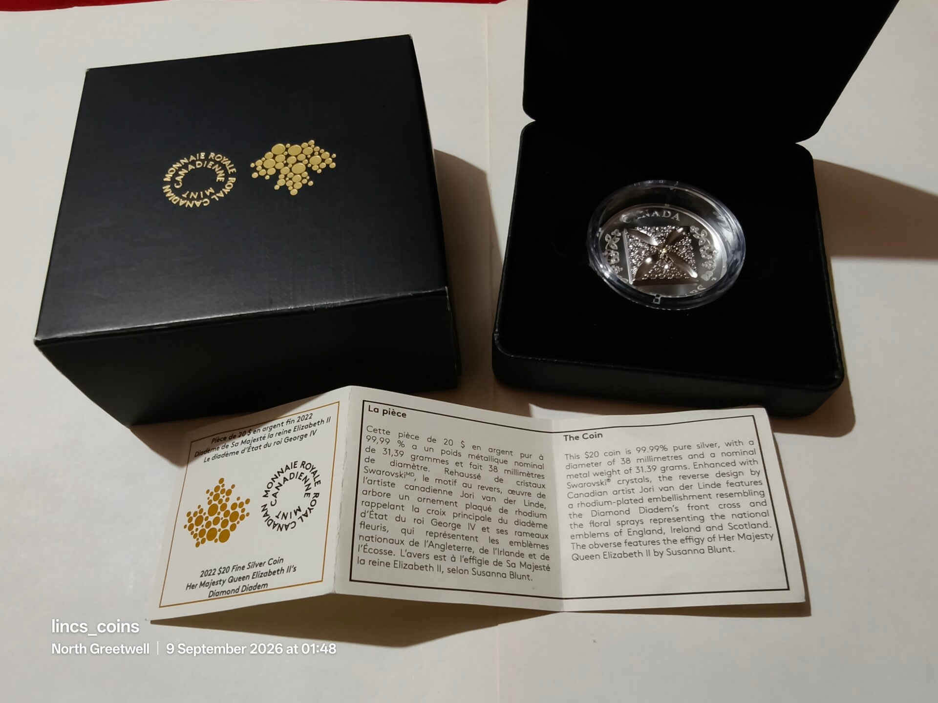 2022 Royal Canadian Mint Fine Silver $20 Coin