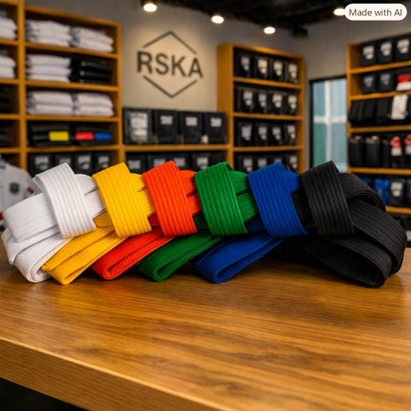 RSKA Traditional Martial Arts Belt Double Wrap Solid Belt