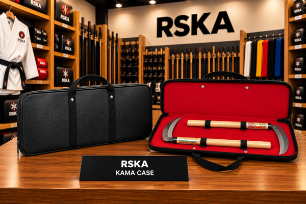 Traditional Kama Carrying Case – Black Vinyl Briefcase with Red Felt Lining