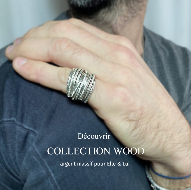 collection de bijoux argent massif  femme  et homme de jérome de stefano artisan bijoutier made in france et fait main en France