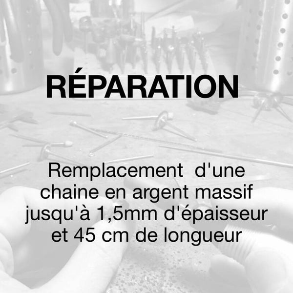Remplacement de Chaine argent massif fine