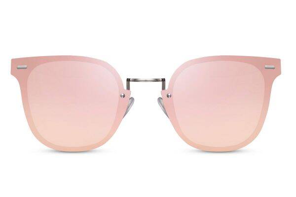 Zonnebril met spiegelglazen roze