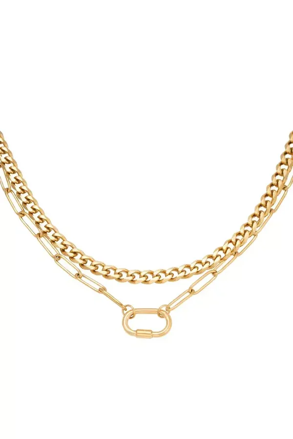 Ketting double chain - goud