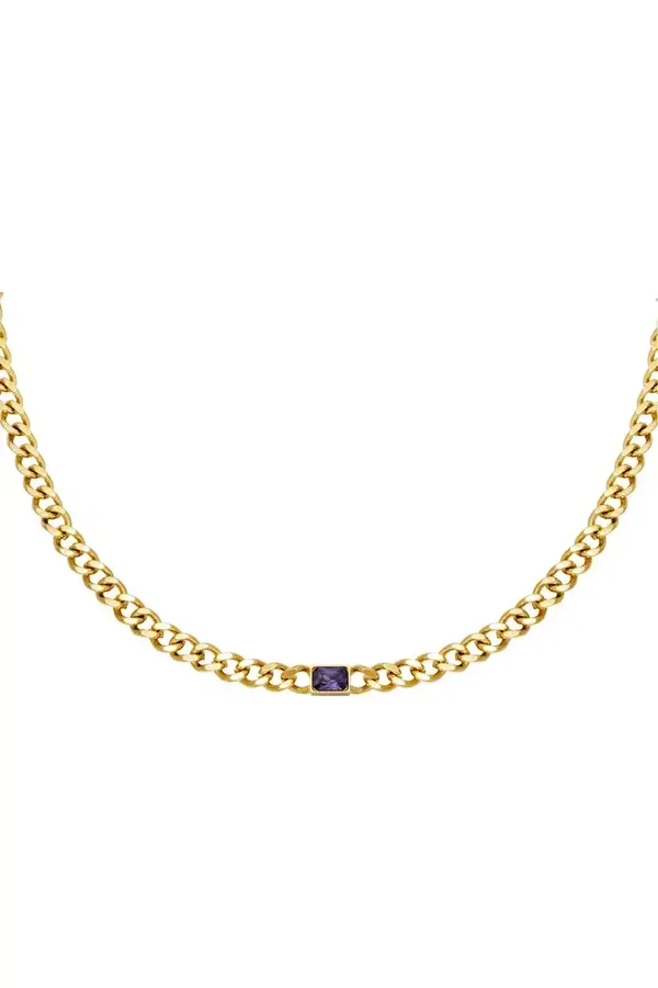Ketting daimond in a chain- goud
