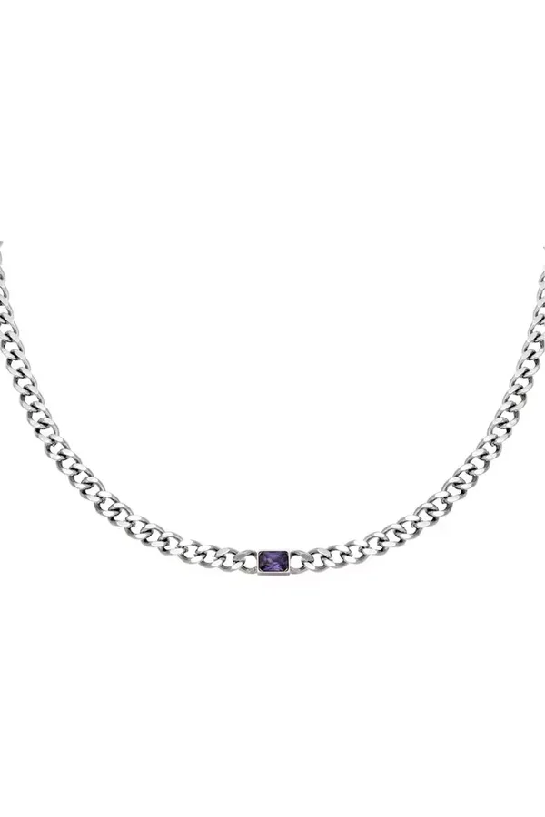 Ketting diamond in a chain- zilver