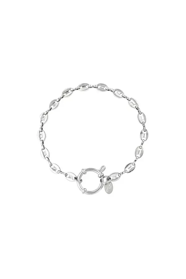 Armband schakel - zilver