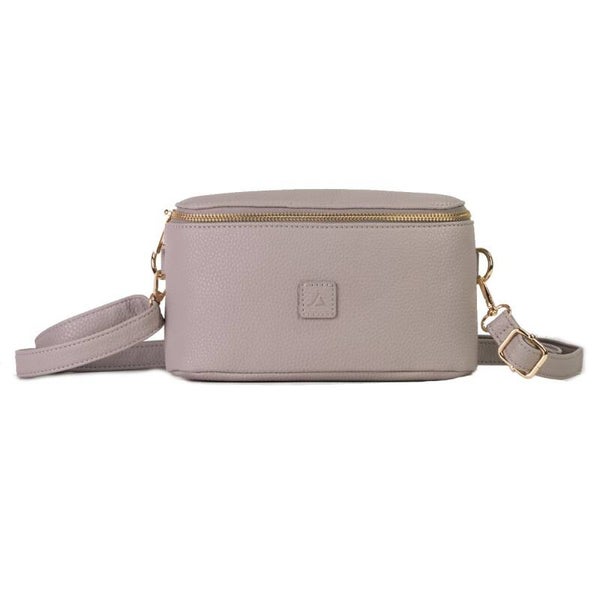 Crossbody / heuptas Formentera ( goud hardware)- licht grijs