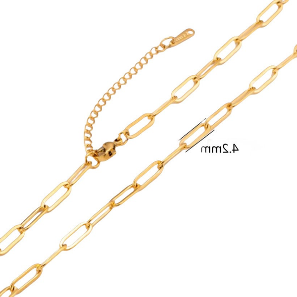 Ketting basic chain 4 mm - goud