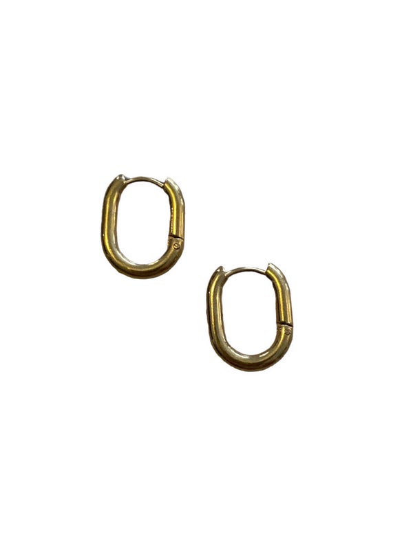 Oorbellen ovaal klein - goud