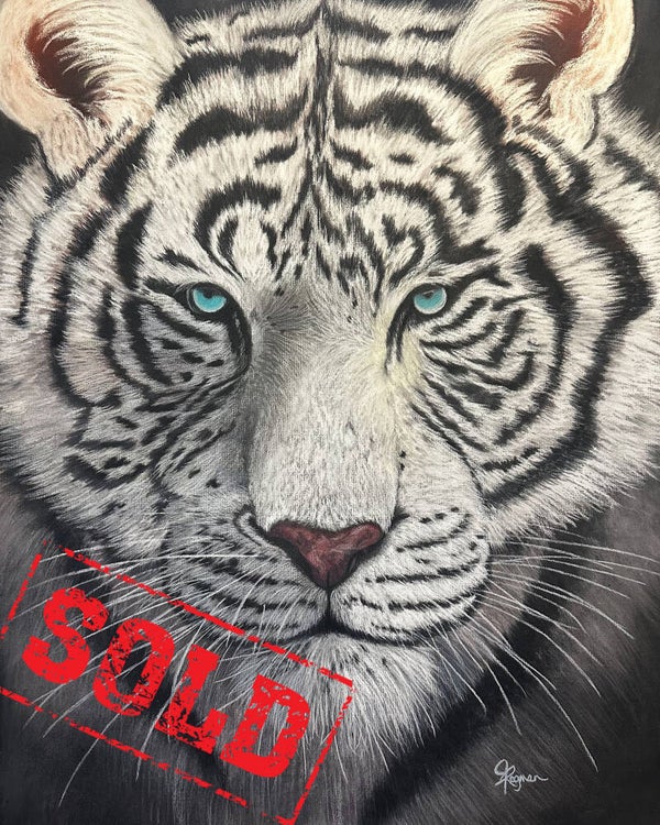 ‘Thelma’s White Tiger’ - 18”x24” Original