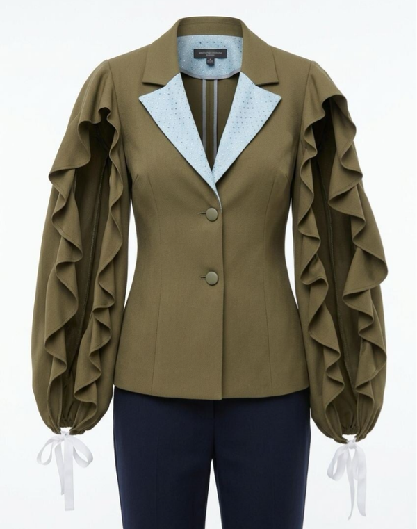 Blazer con maniche Rouche