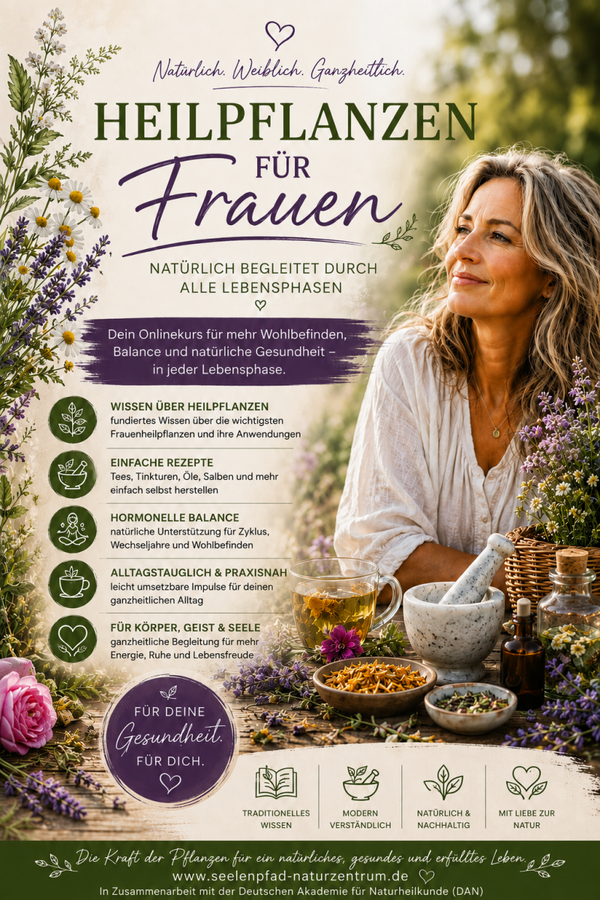 Heilpflanzen für Frauen – Natürlich begleitet durch alle Lebensphasen mit Teilnahmebescheinigung