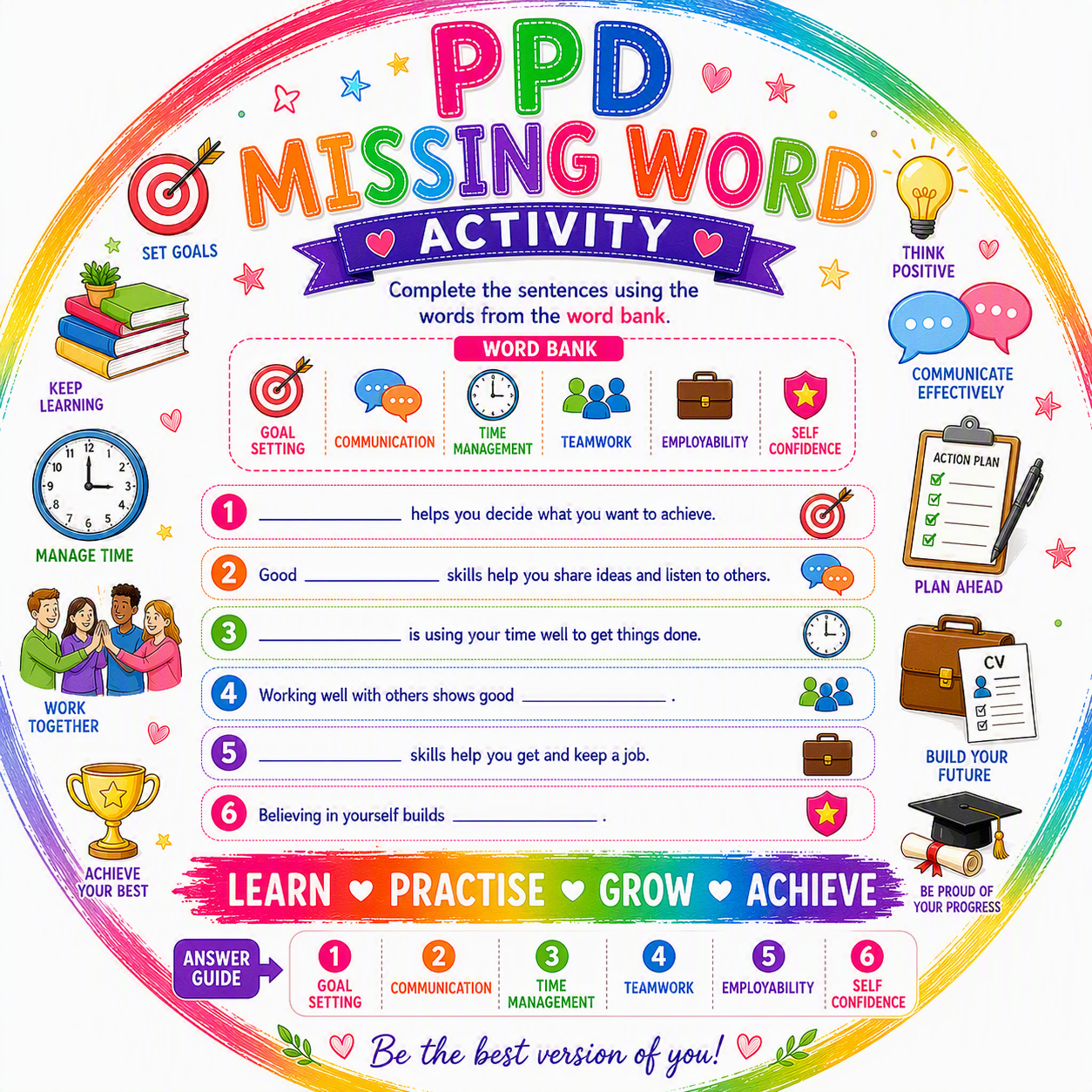 Missing Word Activity: British Values & Answer Guide