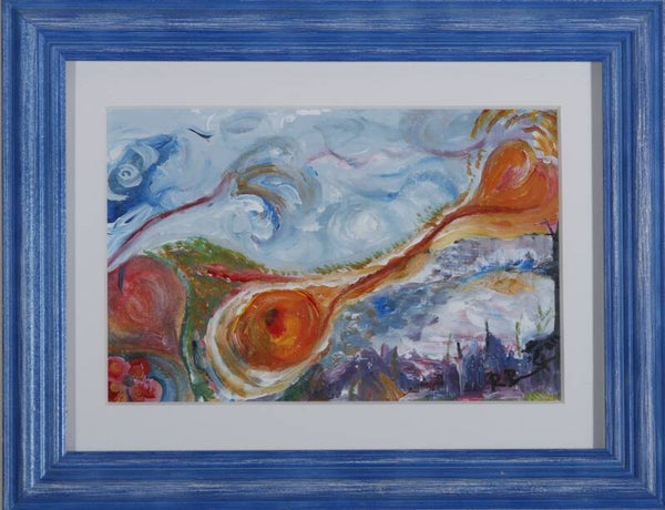 Framed Original Painting - "Burning Energy"
