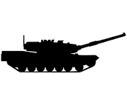 Tank silhouette representing WWII Guards, Cavalry & Armoured Units
