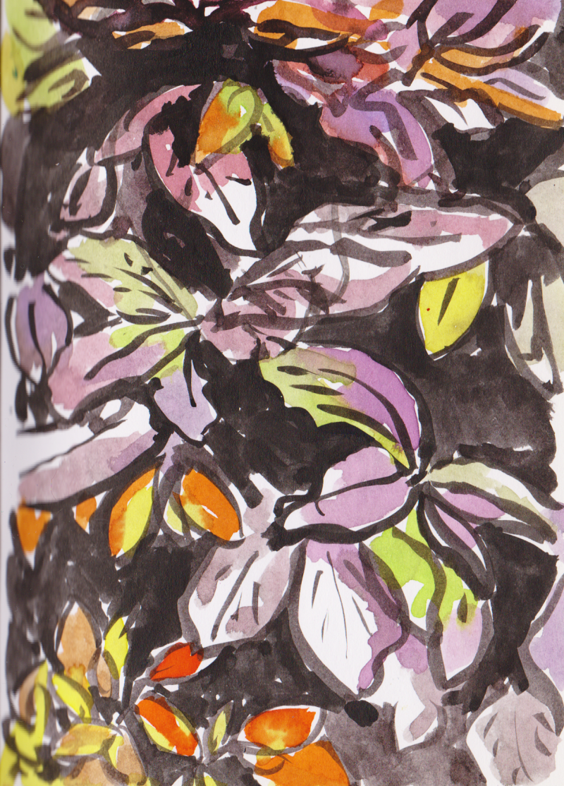 Ecoline en inkt op papier, 10,5 x 15 cm, 2017