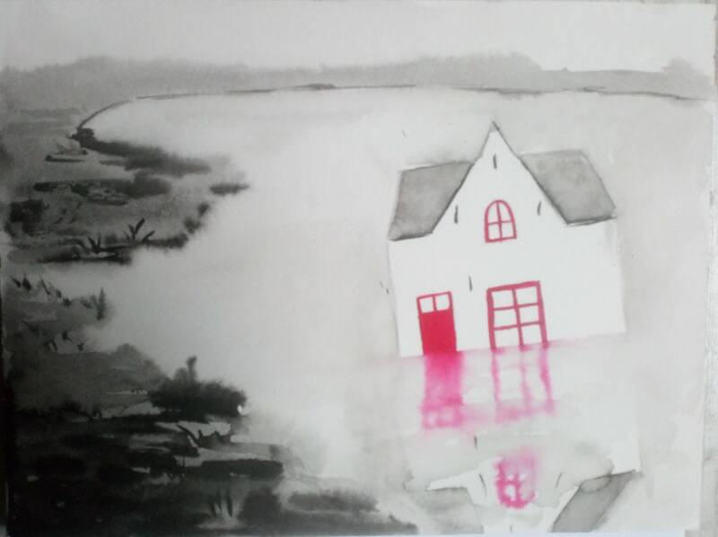 Ecoline en inkt op papier, 24 x 32 cm, 2020