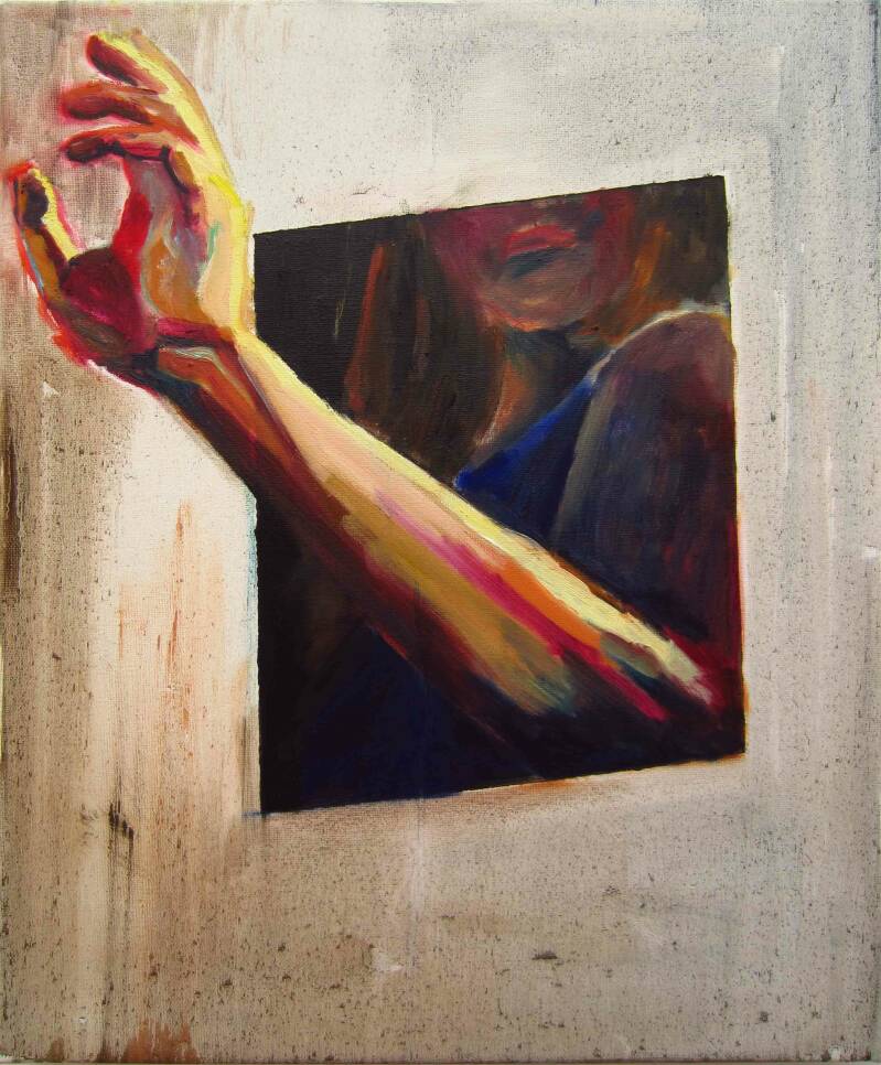It&#039;s an arm, Oil on canvas, 36 x 45 cm, 2019, Privé collectie