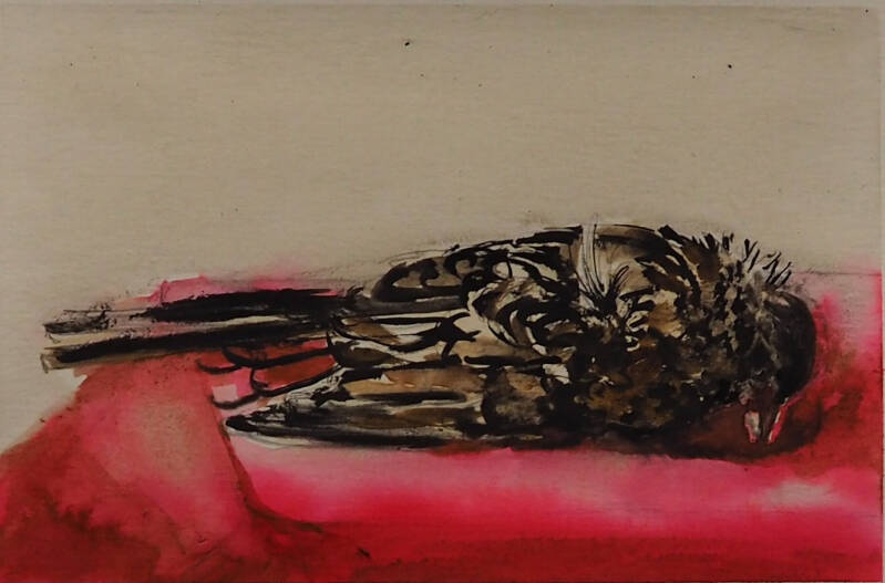 Ecoline en inkt op papier, 18 x 12 cm, 2020