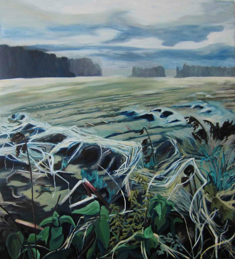 There are clouds on the horizon, 200 cm x 180 cm, olieverf op doek, 2017.