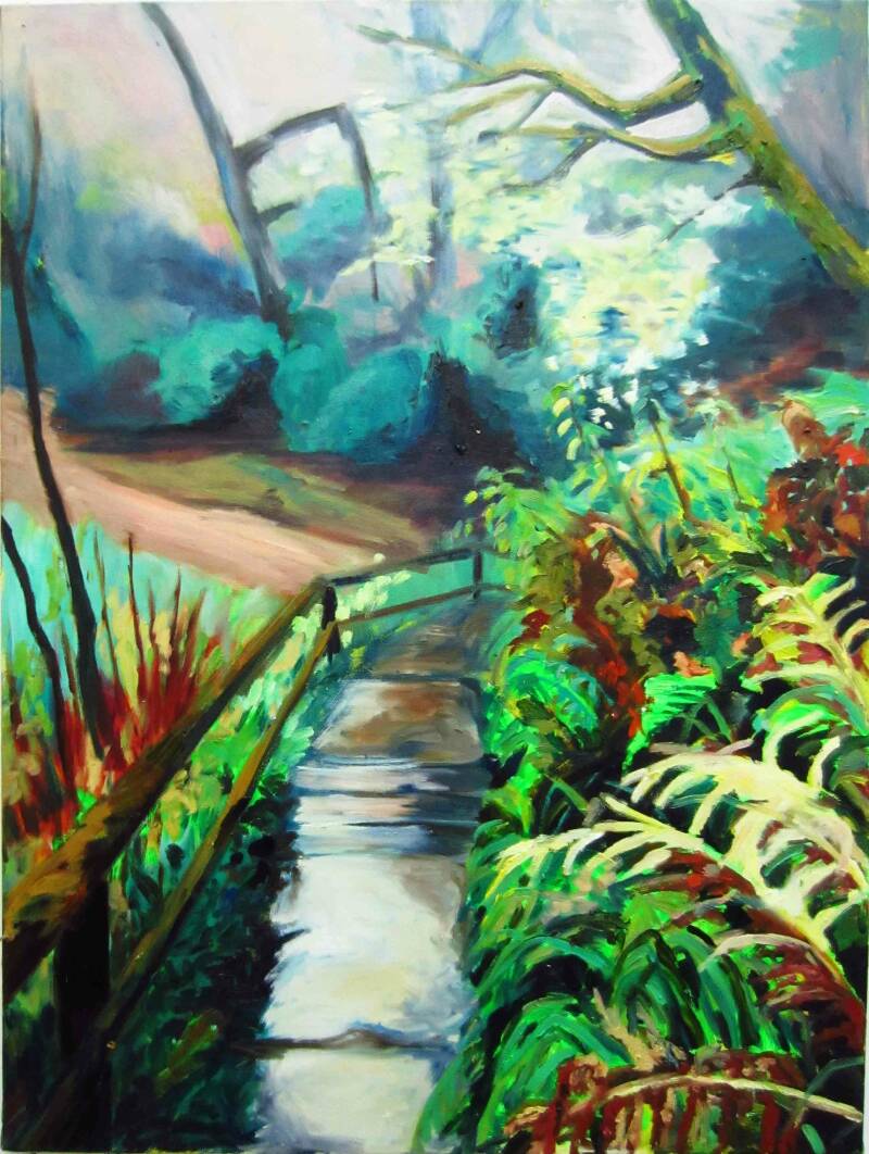 Would the fall never come to an end ?, 75 x 100 cm, Oil on canvas, 2018, Privé Collectie